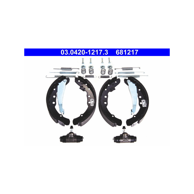 ATE 03.0420-1217.3 Juego de zapatas de frenos trasero para 100 Caddy
