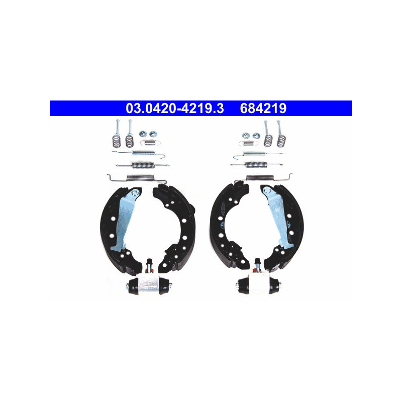 ATE 03.0420-4219.3 Kit ganasce freno posteriore per Fabia Polo Golf 80 Vento Passat 90