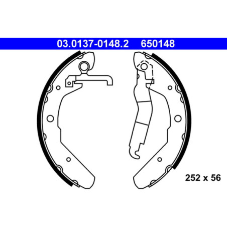 ATE 03.0137-0148.2 Sada brzdových čeľustí zadný pre VW Transporter