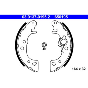 ATE 03.0137-0195.2 Brake Shoe Set Rear for AX 106 Saxo