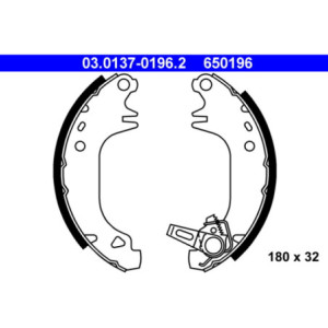ATE 03.0137-0196.2 Kit ganasce freno posteriore per 205 106 Saxo 309 AX