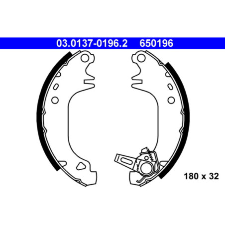ATE 03.0137-0196.2 Bremsbackensatz Hinten für 205 106 Saxo 309 AX