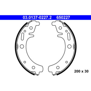 ATE 03.0137-0227.2 Kit ganasce freno anteriore per Trabant P