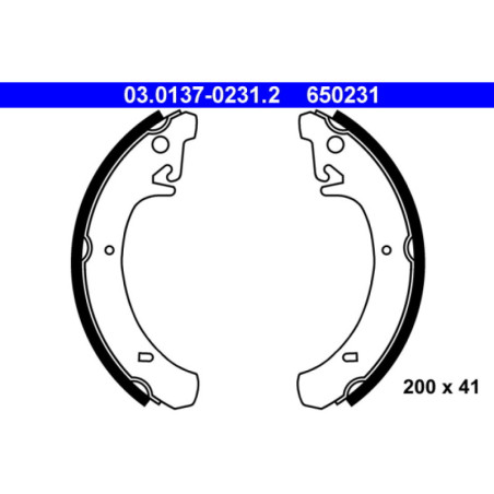 ATE 03.0137-0231.2 Bremsbackensatz Hinten für Kalina Samara Priora 110 111 112 Granta