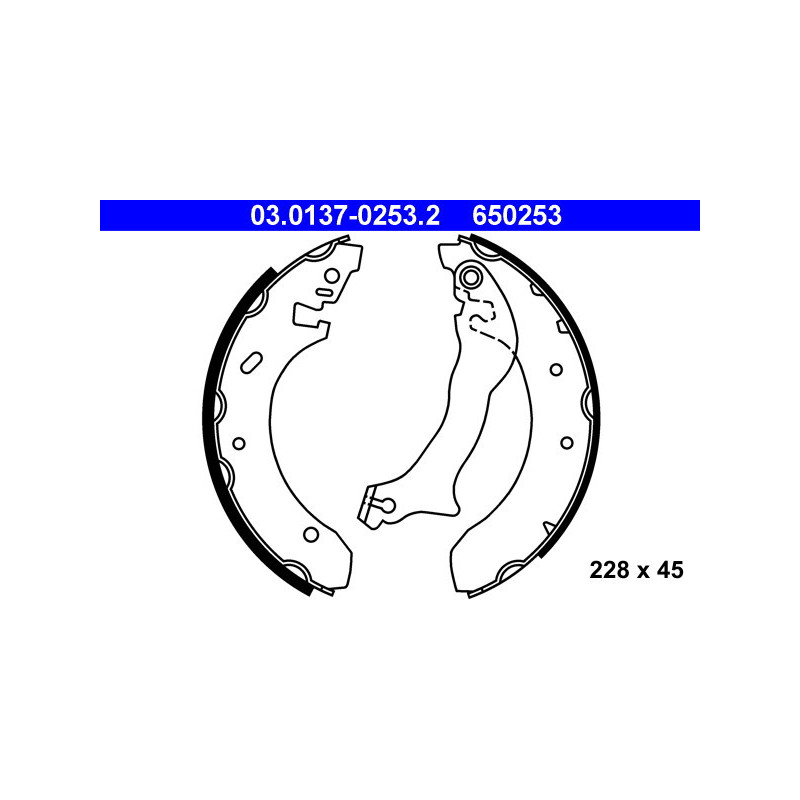 ATE 03.0137-0253.2 Bremsbackensatz Hinten für Ford Mondeo