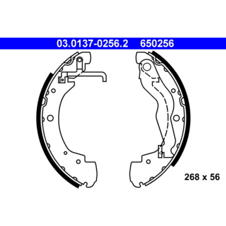 ATE 03.0137-0256.2 Brake Shoe Set Rear for VW Transporter