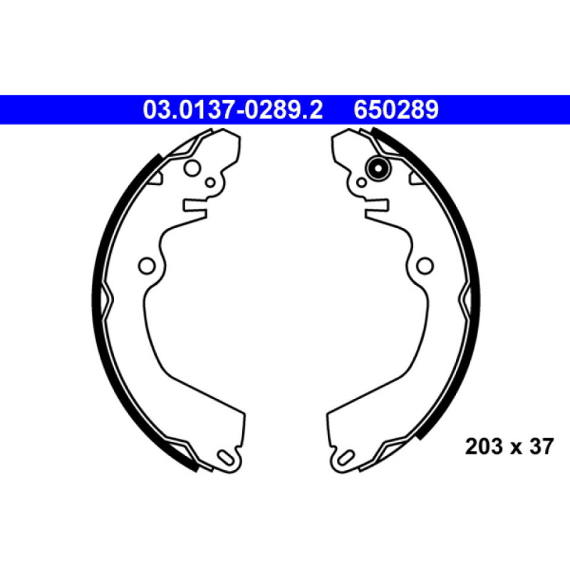 ATE 03.0137-0289.2 Brake Shoe Set Rear for Carisma Lancer Galant Colt Space Runner Star