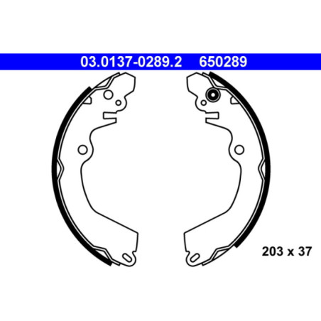 ATE 03.0137-0289.2 Kit ganasce freno posteriore per Carisma Lancer Galant Colt Space Runner Star