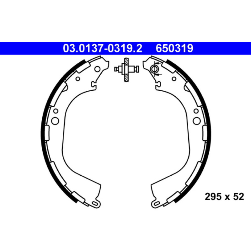 ATE 03.0137-0319.2 Jeu de mâchoires de frein arrière pour Nissan Navara Pathfinder