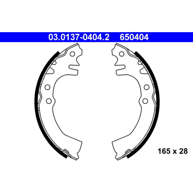 ATE 03.0137-0404.2 Juego de zapatas de frenos trasero para Daihatsu Cuore Move
