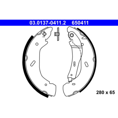 ATE 03.0137-0411.2 Bremsbackensatz Hinten für Ford Transit
