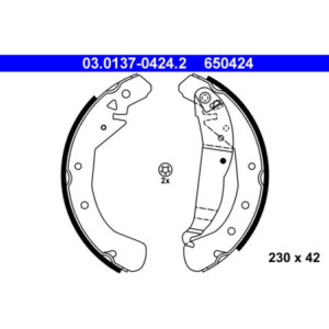ATE 03.0137-0424.2 Juego de zapatas de frenos trasero para Astra Combo Astravan Zafira