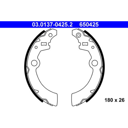 ATE 03.0137-0425.2 Jeu de mâchoires de frein arrière pour Suzuki Ignis Alto