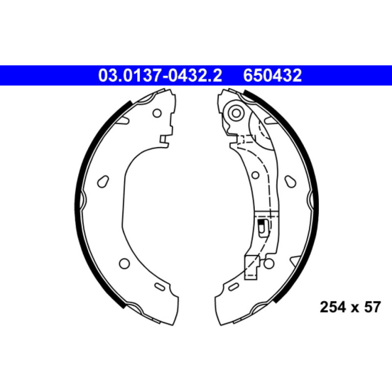 ATE 03.0137-0432.2 Kit ganasce freno posteriore per Ducato Boxer JUMPER Porter