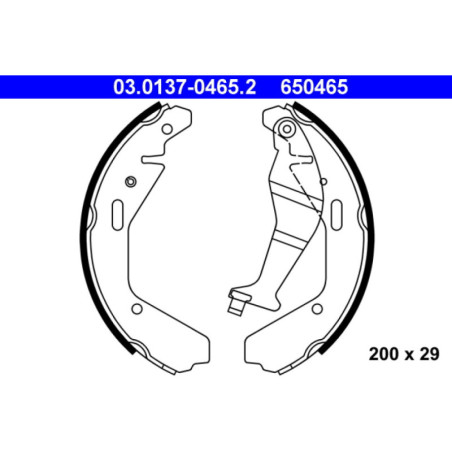 ATE 03.0137-0465.2 Brake Shoe Set Rear for Agila Ignis Justy