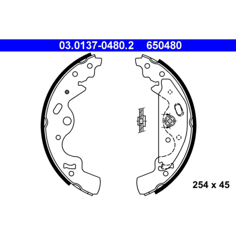 ATE 03.0137-0480.2 Bremsbackensatz Hinten für Land Rover Freelander