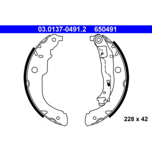 ATE 03.0137-0491.2 Kit ganasce freno posteriore per 208 207 DS DS3 C3