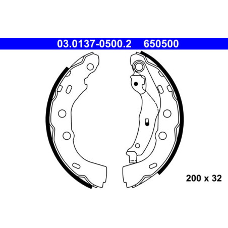 ATE 03.0137-0500.2 Brake Shoe Set Rear for Swift Justy