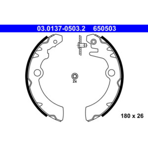 ATE 03.0137-0503.2 Juego de zapatas de frenos trasero para Alto Pixo