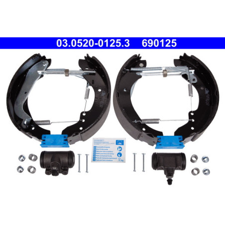 ATE 03.0520-0125.3 Brake Shoe Set Rear for Ducato J5 C25 Master