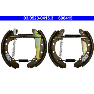 ATE 03.0520-0415.3 Brake Shoe Set Rear for Golf Lupo Arosa 80 A2