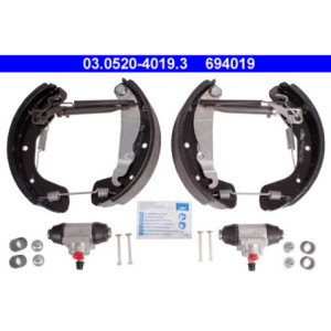 ATE 03.0520-4019.3 Sada brzdových čeľustí zadný pre Astra Vectra Cavalier Lanos Espero Nexia