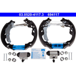 ATE 03.0520-4117.3 Brake Shoe Set Rear for Aygo 107 C1