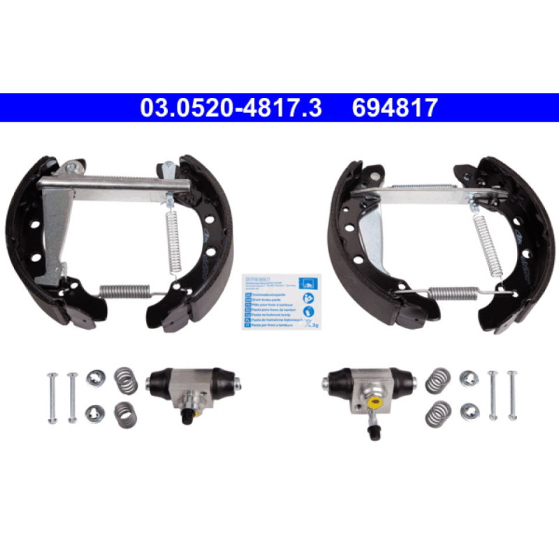 ATE 03.0520-4817.3 Bremsbackensatz Hinten für Polo Ibiza Cordoba Fox Up! load Citigo Mii