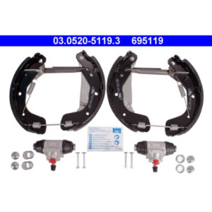 ATE 03.0520-5119.3 Zestaw szczęk hamulcowych tył dla Corsa Corsavan