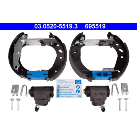 ATE 03.0520-5519.3 Bremsbackensatz Hinten für Escort Fiesta Ka 121