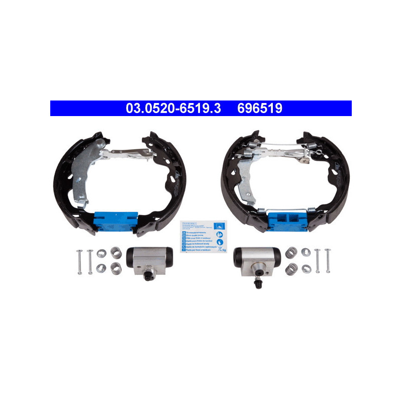 ATE 03.0520-6519.3 Juego de zapatas de frenos trasero para Toyota Yaris