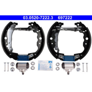 ATE 03.0520-7222.3 Zestaw szczęk hamulcowych tył dla Kangoo Logan Dokker Lodgy Citan Duster Captur