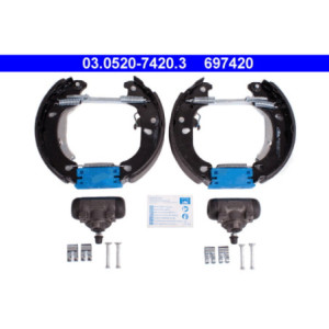 ATE 03.0520-7420.3 Jeu de mâchoires de frein arrière pour Fiat Panda