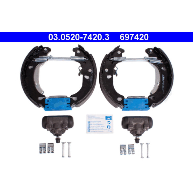 ATE 03.0520-7420.3 Bremsbackensatz Hinten für Fiat Panda