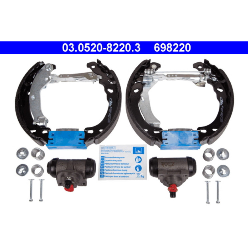 ATE 03.0520-8220.3 Kit ganasce freno posteriore per 500 Panda Ka