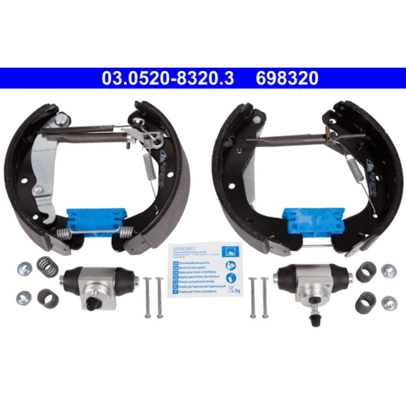 ATE 03.0520-8320.3 Brake Shoe Set Rear for Nubira Lanos
