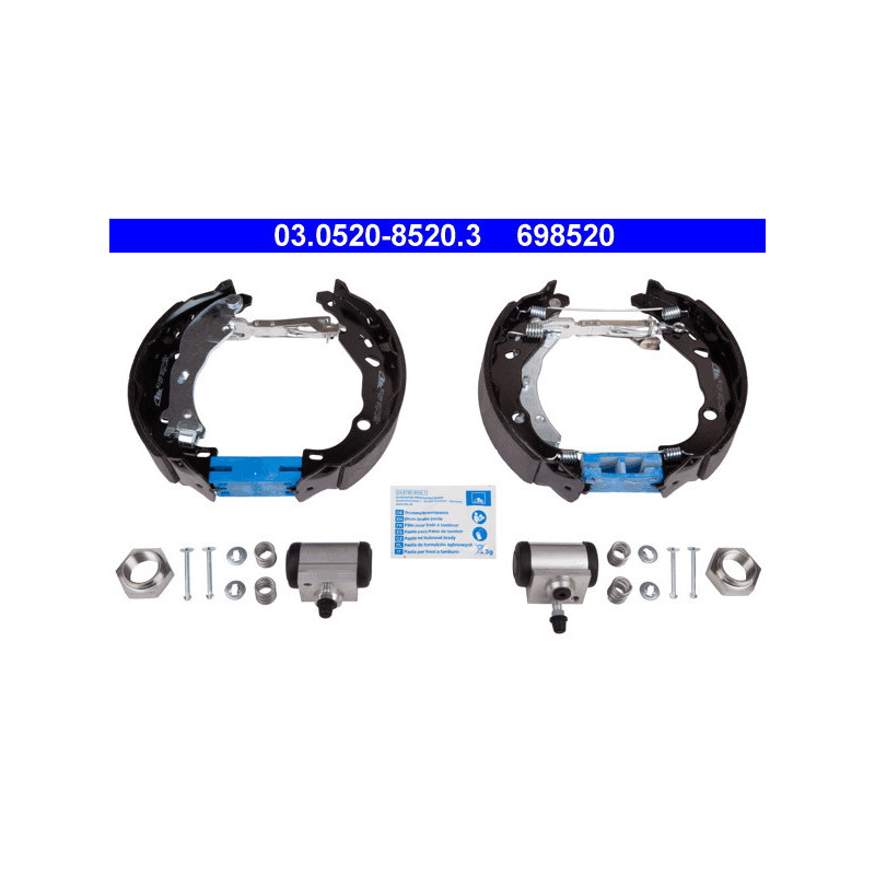 ATE 03.0520-8520.3 Brake Shoe Set Rear for C3 C2 Enterprise 1007