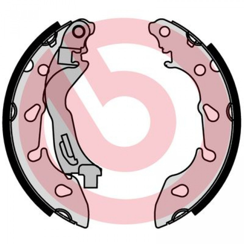 BREMBO S 24 553 Zestaw szczęk hamulcowych tył dla 500 Panda Ka 500L