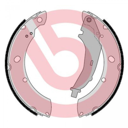 BREMBO S 85 544 Bremsbackensatz Hinten für Skoda Rapid