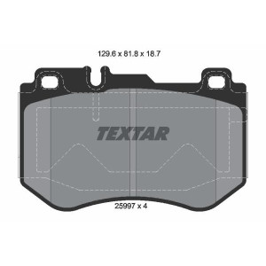 TEXTAR 2599701 Brzdové platničky predný pre Mercedes C
