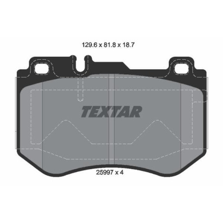 TEXTAR 2599701 Brzdové platničky predný pre Mercedes C