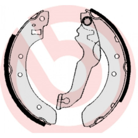 BREMBO S 24 507 Juego de zapatas de frenos trasero para Ford Escort Orion