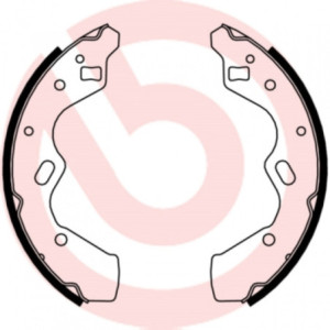 BREMBO S 49 520 Juego de zapatas de frenos trasero para Avella 2 Demio