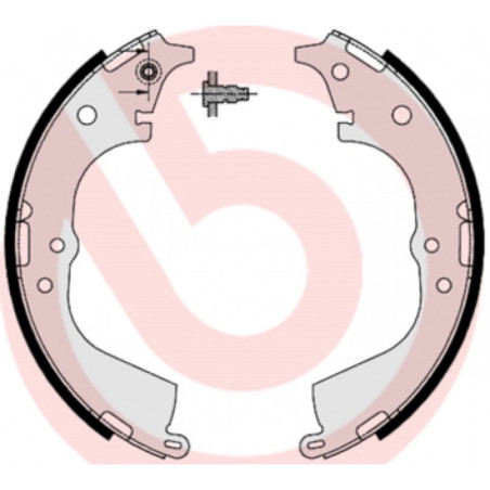 BREMBO S 83 537 Brake Shoe Set Rear for Hiace / Commuter Taro