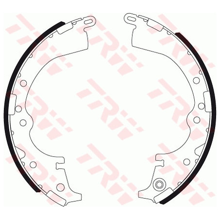 TRW GS7333 Sada brzdových čeľustí pre