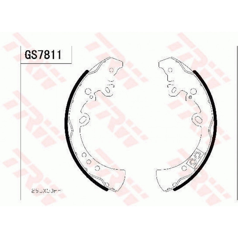 TRW GS7811 Brake Shoe Set Rear for