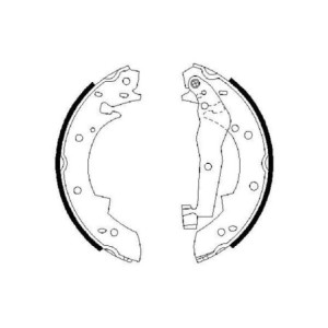 BOSCH 0 986 487 013 Brake Shoe Set Rear for