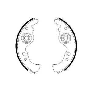 BOSCH 0 986 487 030 Sada brzdových čeľustí pre