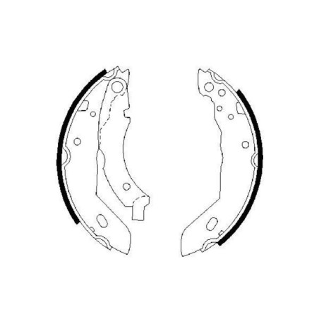 BOSCH 0 986 487 084 Brake Shoe Set Rear for