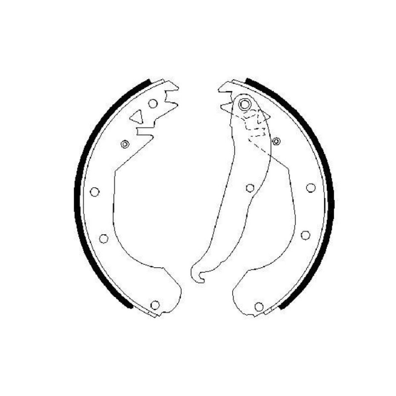 BOSCH 0 986 487 201 Brake Shoe Set Rear for